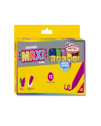 LapicesCeraArtelMaxiJumbo12Col.