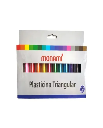 PlasticinaMonamiTriang.12Col.180Gr.