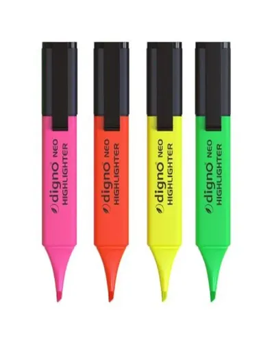 Set4Col.DestacadorDignoNeonAm-N-R-VC10u