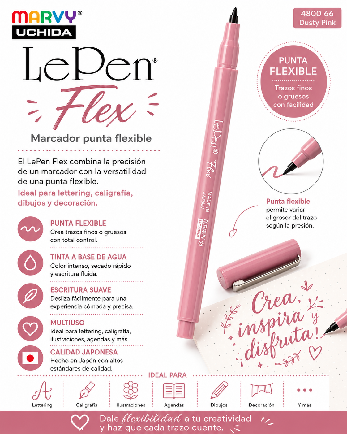 Marcador Le Pen Flex Rosa