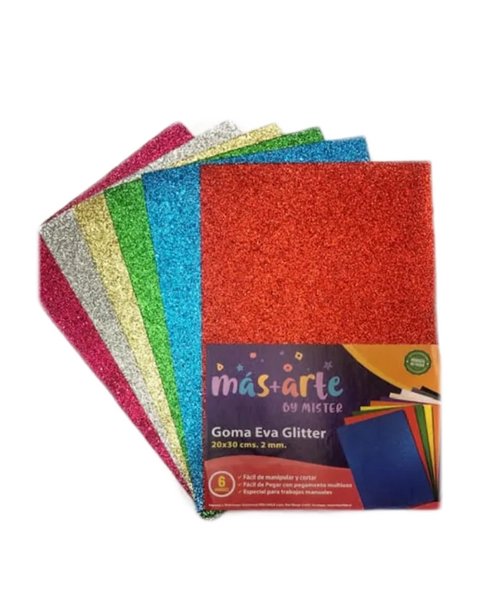 Set Goma Eva Glitter