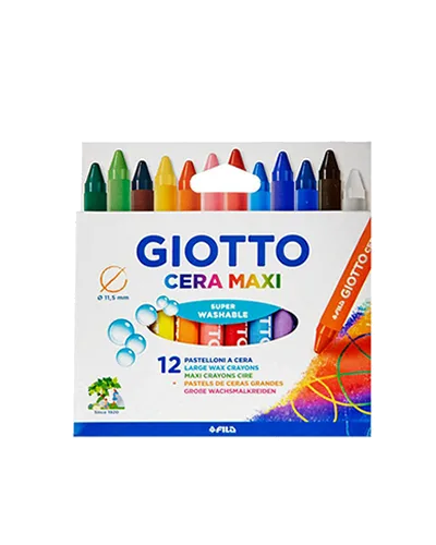 Lápiz Cera Giotto Jumbo 12 Colores