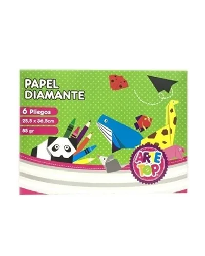 Estuche Papel Diamante Vegetal ArteTo p6un.