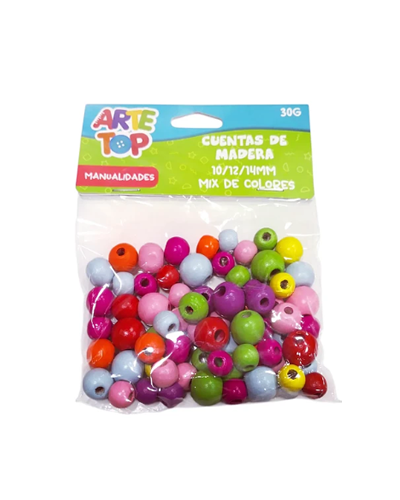 Cuentas Madera Arte Top Mix