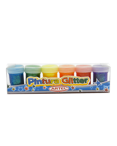 Tempera Artel 6 Col Glitter