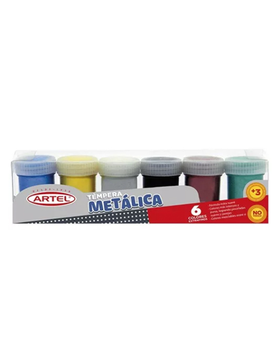 Tempera Artel 6 Col. Metalica
