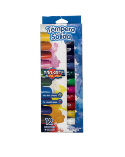 Témpera Sólida Proarte 12 Col.